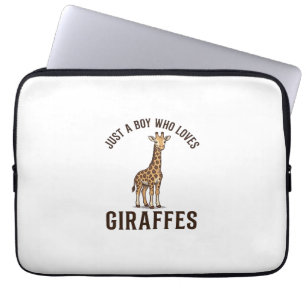 Boy Who Loves Giraffes Vintage Engraving Shirt_1 Laptop Sleeve