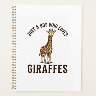 Boy Who Loves Giraffes Vintage Engraving Shirt_1 Planner