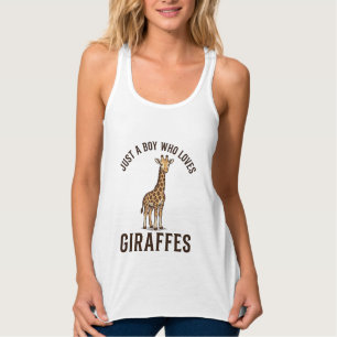 Boy Who Loves Giraffes Vintage Engraving Shirt_1 Singlet