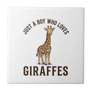 Boy Who Loves Giraffes Vintage Engraving Shirt_1 Tile