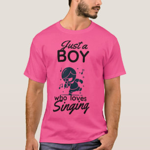 Boy Who Loves Singing Karaoke Singer Music T-Shirt