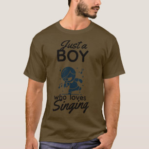 Boy Who Loves Singing Karaoke Singer Music T-Shirt