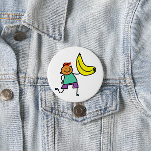 Boy With A Banana  7.5 Cm Round Badge
