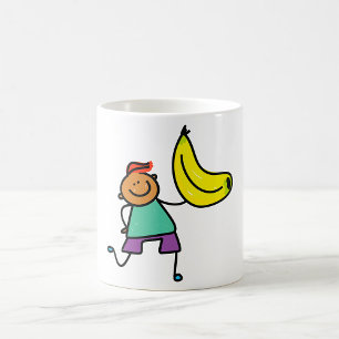 Boy With A Banana Coffee Mug
