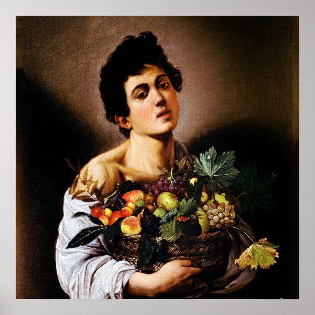 Boy with a Basket of Fruit by Caravaggio Poster (Front)