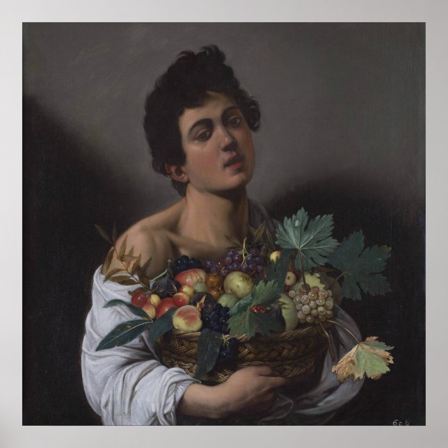 Boy with a Basket of Fruit Poster (Front)