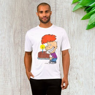 Boy With A Birthday Cake Mens Active T-Shirt