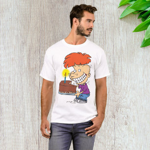 Boy With A Birthday Cake T-Shirt