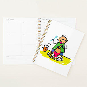 Boy With A Boiled Egg Spiral Planner