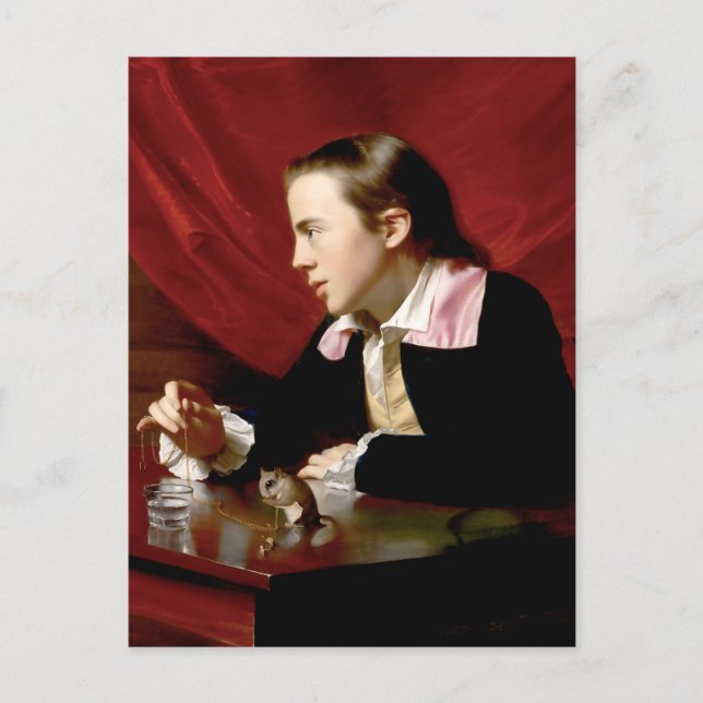 Boy with a Squirrel Postcard (Front)