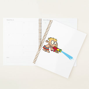 Boy With A Supersoaker Spiral Planner
