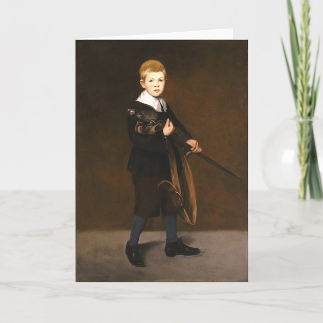 Boy With a Sword (by Edouard Manet) Card (Front)