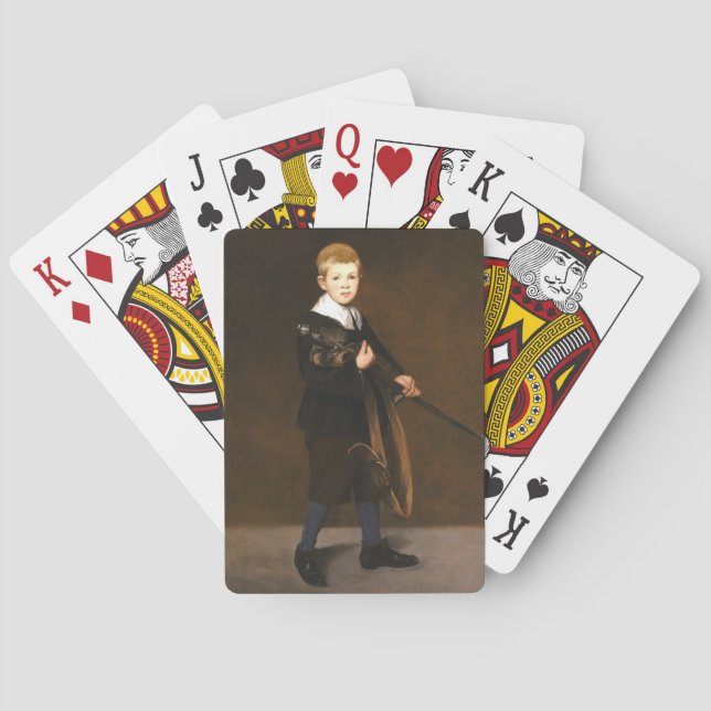Boy With a Sword (by Edouard Manet) Playing Cards (Back)