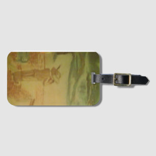 Boy with a Violin on the Beach Luggage Tag