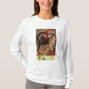 Boy with Arm around a Turkey T-Shirt