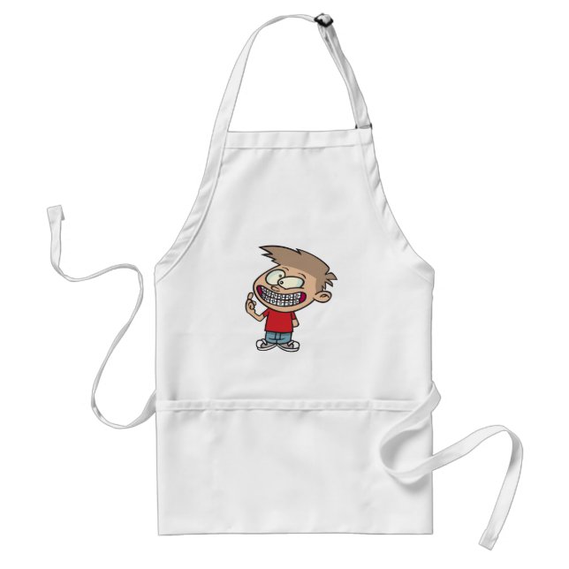 Boy With Braces Standard Apron (Front)