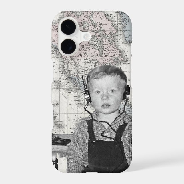 Boy With Crystal Radio Set Map (Back)