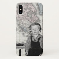 Boy With Crystal Radio Set Map