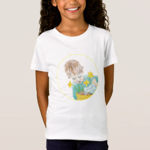 Boy With Daffodils  T-Shirt
