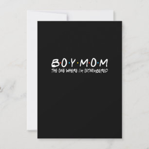 Boy With Mum The One Where I'm Outnumbered Funny V Invitation