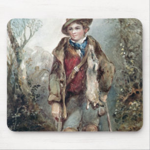 Boy with Rabbits Mouse Pad