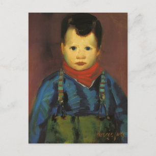 Boy with Suspenders by George Luks Postcard