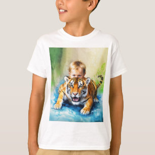 boy with tiger T-Shirt