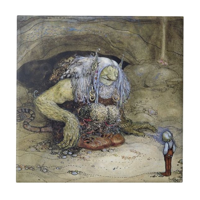 “Boy with Troll” by John Bauer Tile (Front)