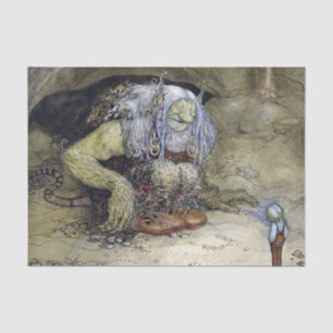 “Boy with Troll” by John Bauer Tissue Paper