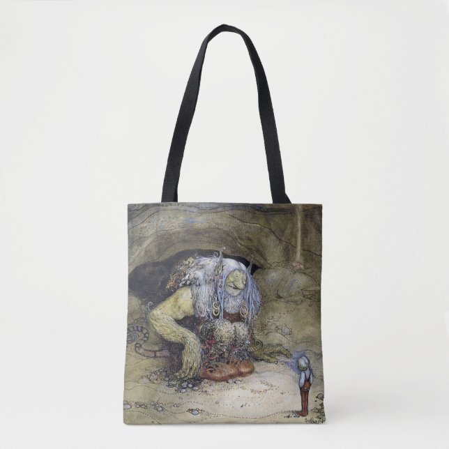 “Boy with Troll” by John Bauer Tote Bag (Front)