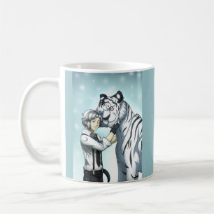 Boy with White Tiger Coffee Mug