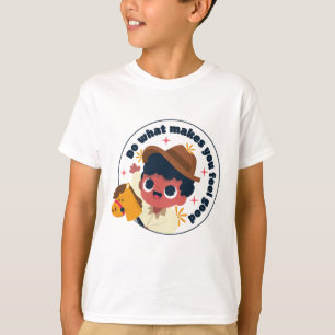 Boy With Wooden Horse Cheerful T-Shirt