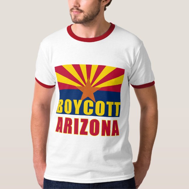 BOYCOTT ARIZONA Tshirts, Buttons, Hoodies (Front)