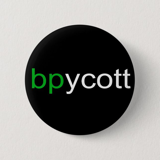 Boycott BP Dark Button (Front)