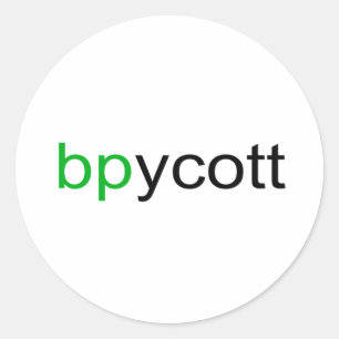 Boycott BP Round Sticker
