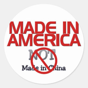 BOYCOTT MADE IN CHINA CLASSIC ROUND STICKER