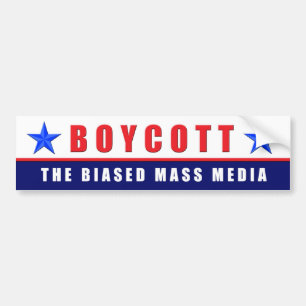 Boycott Media Bumper Sticker