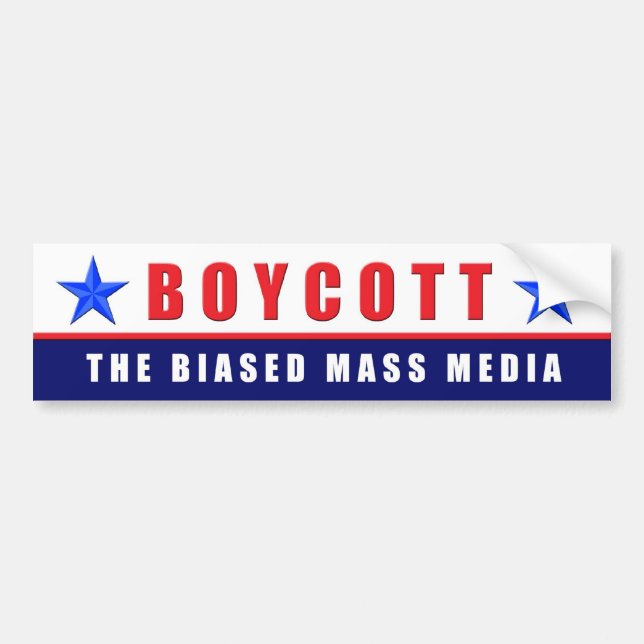 Boycott Media Bumper Sticker (Front)