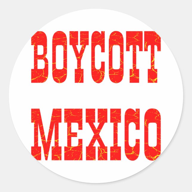 Boycott Mexico Classic Round Sticker (Front)