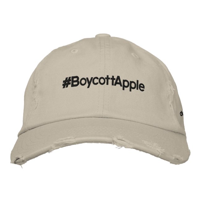 #BoycottApple Embroidered Hat (Front)