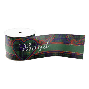 Boyd clan Plaid Scottish kilt tartan Grosgrain Ribbon