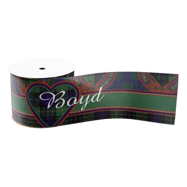 Boyd clan Plaid Scottish kilt tartan Grosgrain Ribbon (Spool)