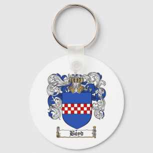 BOYD FAMILY CREST -  BOYD COAT OF ARMS KEY RING