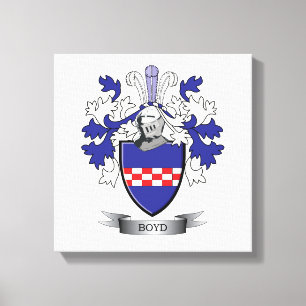 Boyd Family Crest Coat of Arms Canvas Print