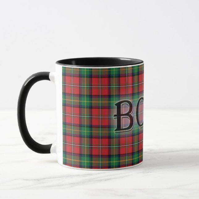 Boyd Tartan with the Last Name Mug (Left)