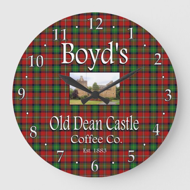 Boyd's Old Dean Castle Coffee Co. Wall Clock (Front)