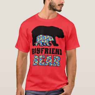 Boyfriend Bear Autism Awareness  T-Shirt