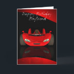Boyfriend Birthday Card With Red Sports Car<br><div class="desc">Boyfriend Birthday Card With Red Sports Car</div>