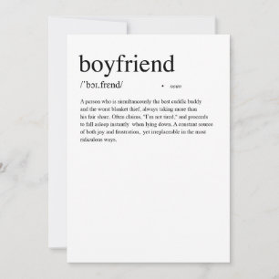 Boyfriend Definition Valentine's Card