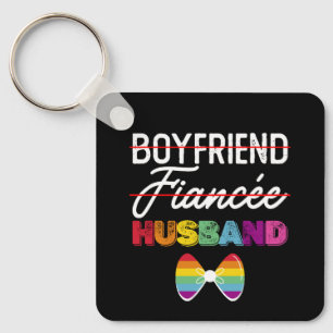 Boyfriend Fiance Husband Gay Marriage Groom LGBTQ Key Ring